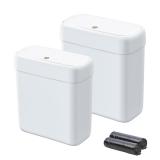 USED $55 funest 2 Pack Bathroom Trash Can with Lid