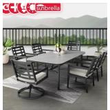 DAMAGED $1900 Agio 7pc outdoor Dining Set