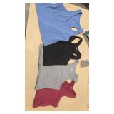 USED 4 pcs Basic Tank Crop Tops Womans XL