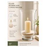 Glass Hurricane Candle Holder Set (New)