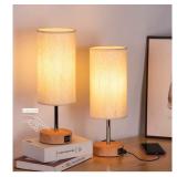 $48 Bedside Lamps with USB Port - Touch Control