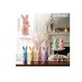 NEW $40 Lanpn 6PCS Flocked Bunny Easter