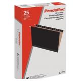 NEW $40 Black Hanging File Folders, Legal (25 ct)