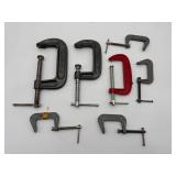 $85 7x C-Clamps Set (Various Sizes)