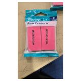 8 Pink Erasers
