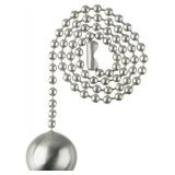 NEW 12' Decorative Pull Chain, Brushed Nickel