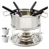 NEW $60 Stainless Steel Fondue Pot