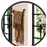 $84 Growsun: 20' Round Black Metal Mirror