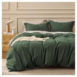 USED $90 Duvet Cover King Size - Olive