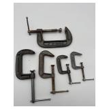 $120 Assorted C-Clamps Set (5 pcs, Mixed Sizes)