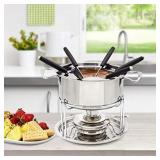 NEW $45 Stainless Steel Fondue Pot Set