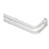 Kenney KN522 Double Curtain Rod, 48 to 86', White