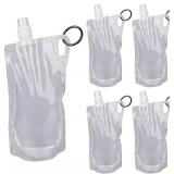 NEW 5PK Collapsible Water Bottles w/O Clips
