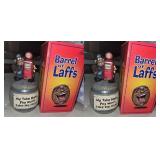 NEW 2PK 5' Barrel Laffs 'My Take Home..' Coin Jars