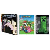 NEW 3PK Mario/Disney/Minecraft Notebook Bundle