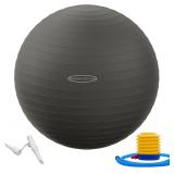 NEW $33 Standard Grey Fitness Yoga Ball & Pump