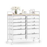 NEW $130 Rolling Cart with 12 Drawers