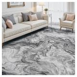 $150 Washable Abstract Area Rug: Beige (6x9)
