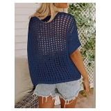 NEW $42 (XS) Women's Short Sleeve Crochet Sweater