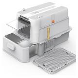 New $99 Wooaidagg Stainless Steel Cat Litter...