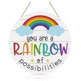 NEW 'You are a Rainbow' Wooden Sign 12'x12'