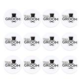 NEW 12PK 'Team Groom' Badges Party Gifts