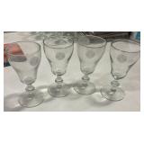 Set of 4 'The Keg' Cocktail Glasses