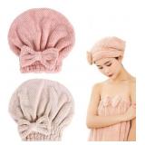 New NEW 2Pack Hair Drying Towel, Elastic...