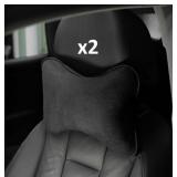 SEALED $36 2PK Universal Car Headrest Pillows- BRN