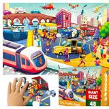 SEALED $33 48PC Giant Floor Puzzle for Kids 2x3FT