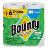 NEW Bounty Paper Towel 2-Ply 2 Triple Family Rolls