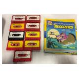 Vintage children's books with cassette tapes