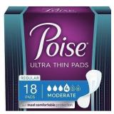 Poise: Ultra Thin Moderate Pads (18ct)\