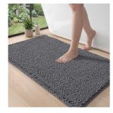 NEW $60 (24x43)  DEXI Chenille Thick Bath Mat Non