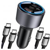 NEW $34 2PK TypeC to TypeC Cable w/3 Port Adapter