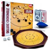 NEW $98 Tradeopia Deluxe Crokinole Board Game Set