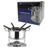 11-piece stainless steel fondue set