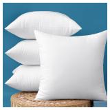 SEALED $51 MIULEE Pack of 4 Pillow Insert 18x18...