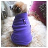 (XL) Dog Sweater, Fleece Vest with Leash Ring Pull