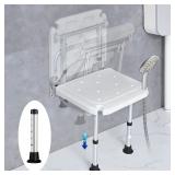 New $295 SEALED Folding Shower Seat Wall...