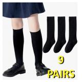 SEALED $51 9 Pairs Girl's Knee High Socks (3-5Y)