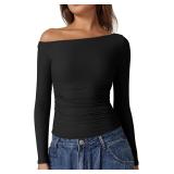 (XL) Women's Sexy Off Shoulder Shirt