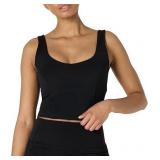 (Med) Longline Padded Sports Bra Crop Tank