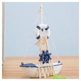 Lifkome: Miniature Wooden Sailboat Decor