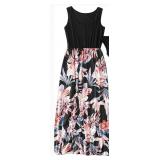 NEW (L) Women's Boho Floral Sleeveless Dress
