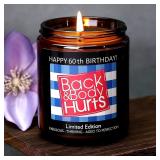 NEW 'Back & Body Hurts' 60th Birthday Candle Gift