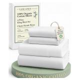 Used $165 Lane Linen 100% Organic Cotton King...