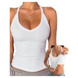 New Danysu V Neck Cotton Tank Tops with...