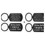 NEW 2PK Best Uncle & Papa Keychains