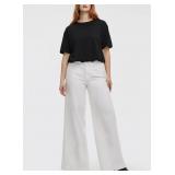NEW $70 (36) Reitman White Wide-Leg High-Rise Jean